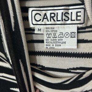 Silk blend Black & White pull-over sweater by Carlisle
